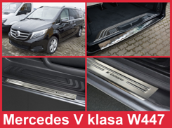 Mercedes W447 V klasa Zestaw (Nakładka na zderzak tylny + nakładki progowe).