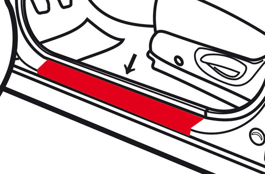 Folia ochronna na progi, słupki, zderzak 30 x 100 cm