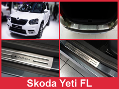 Skoda Yeti Facelifting Zestaw (Nakładka na zderzak tylny + nakładki progowe)
